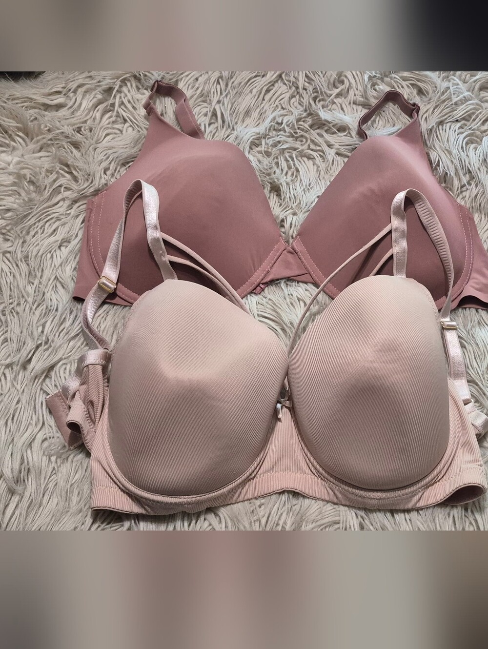 Mauve and Light Pink Bras - Dual Pack